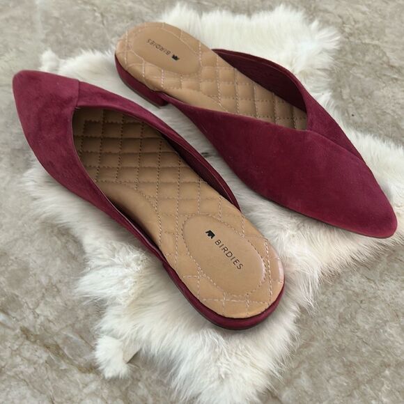BIRDIES Suede Mule Slides Size 8 - Picture 1 of 10